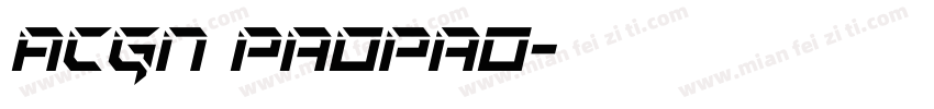 ACGN PaoPa0字体转换